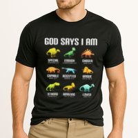 God Says I Am Dinosaurs Christian Cooling Performance Crew T-Shirt