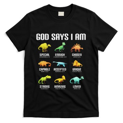 God Says I Am Dinosaurs Christian T-Shirt