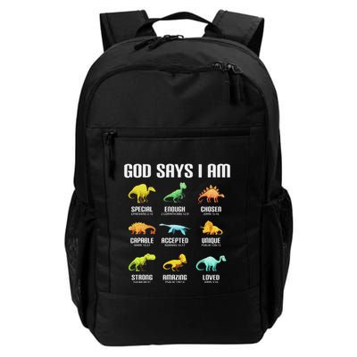 God Says I Am Dinosaurs Christian Backpack
