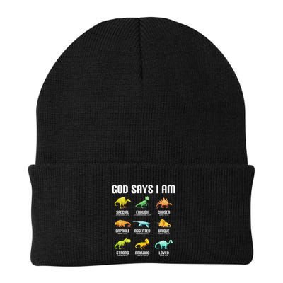 God Says I Am Dinosaurs Christian Beanie