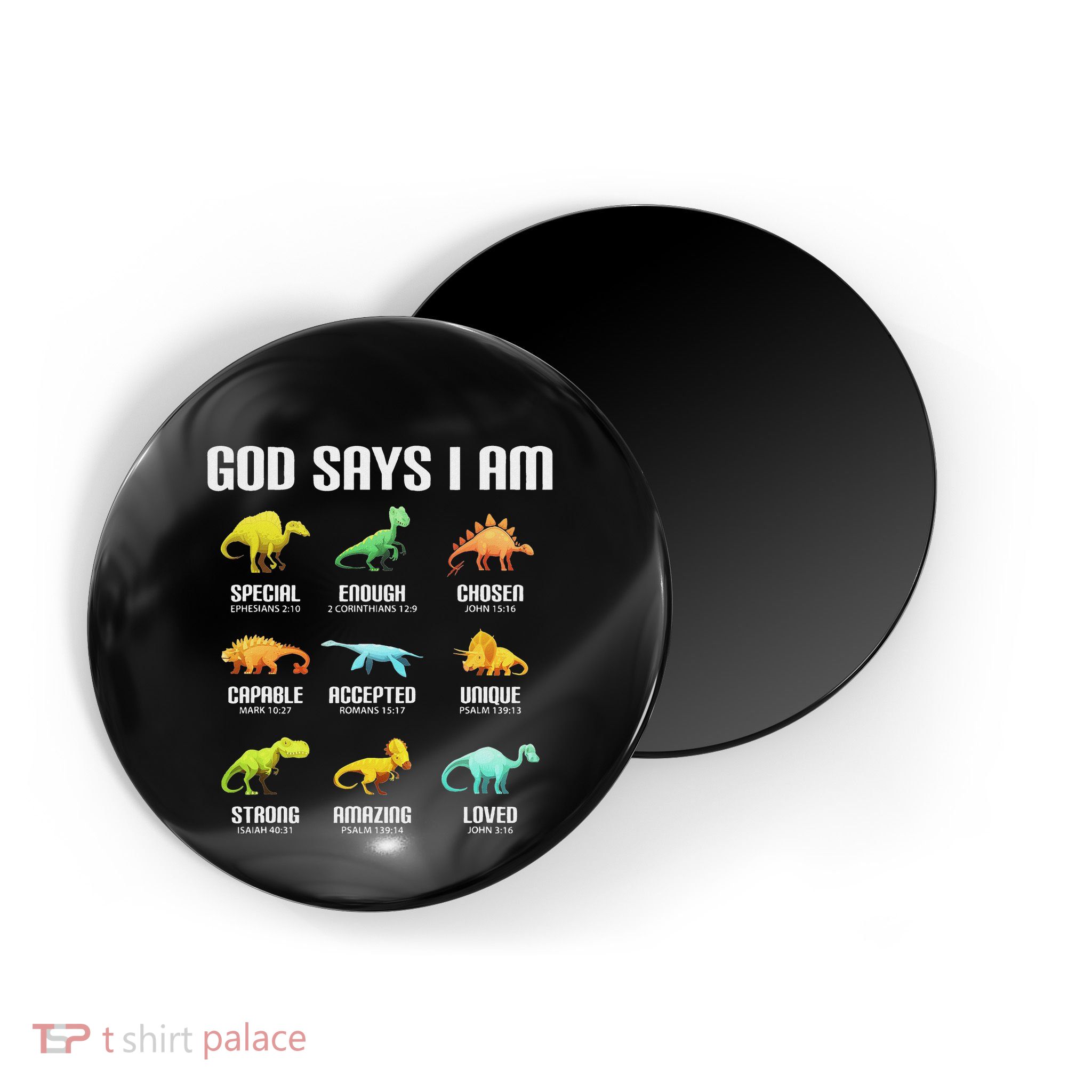 God Says I Am Dinosaurs Christian Magnet