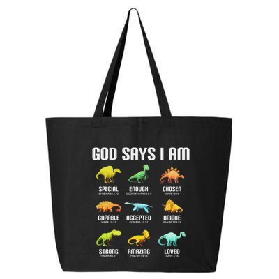 God Says I Am Dinosaurs Christian 25L Jumbo Tote