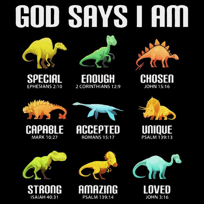 God Says I Am Dinosaurs Christian Short Acrylic Beanie