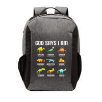 God Says I Am Dinosaurs Christian Vector Backpack