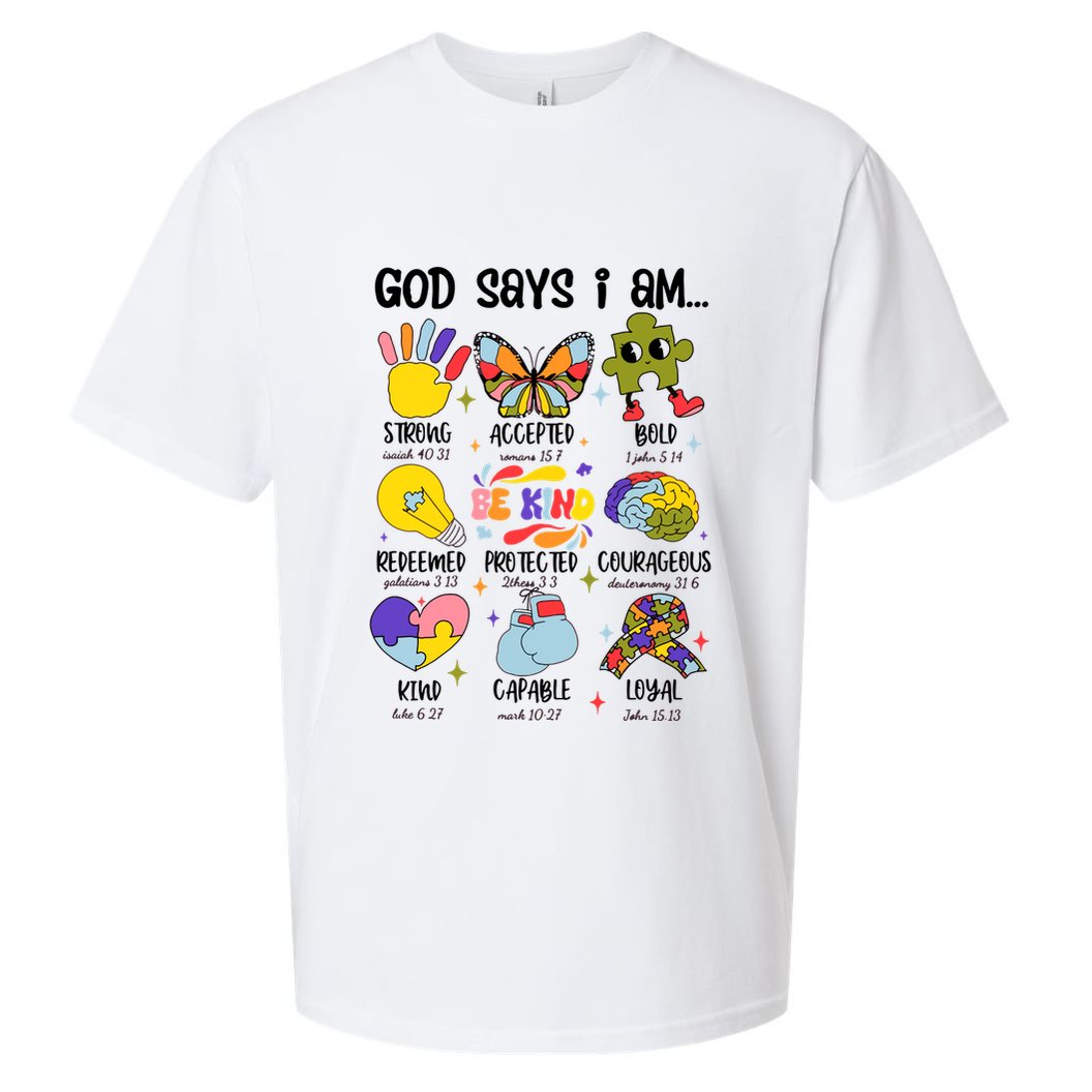 God Says I Am.. Christian Inspiration Retro Natural Infant Sueded Cloud Jersey T-Shirt