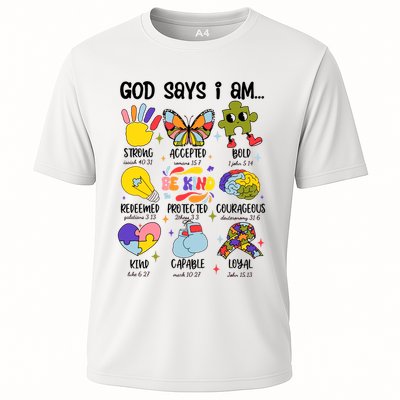 God Says I Am.. Christian Inspiration Retro Natural Infant Performance Shirt