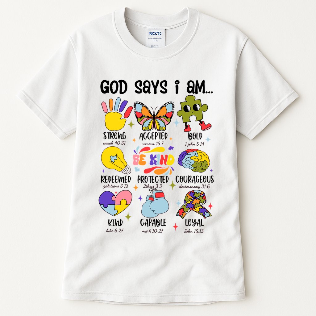 God Says I Am.. Christian Inspiration Retro Natural Infant Tall T-Shirt