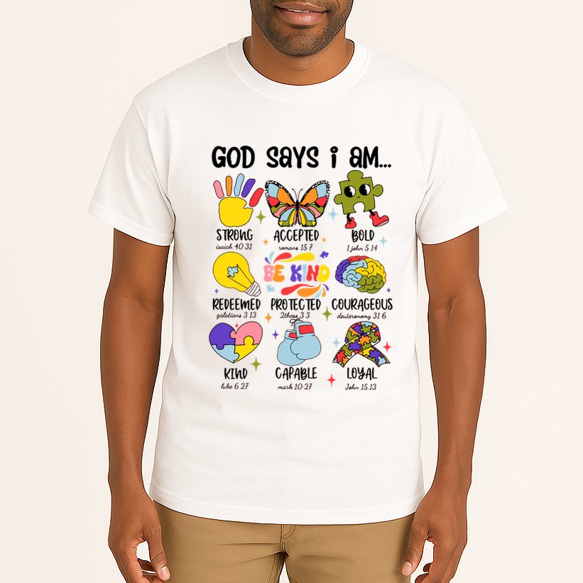 God Says I Am.. Christian Inspiration Retro Natural Infant Tall T-Shirt