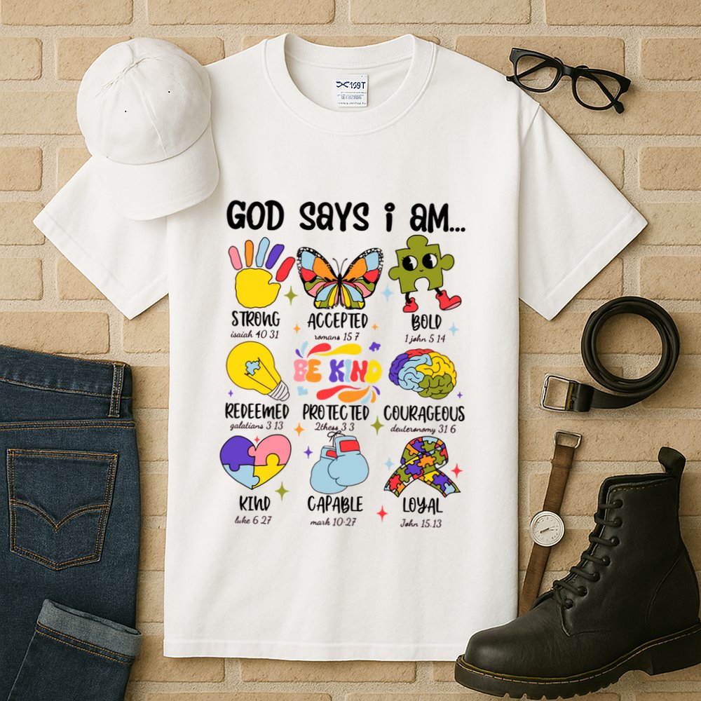 God Says I Am.. Christian Inspiration Retro Natural Infant Tall T-Shirt