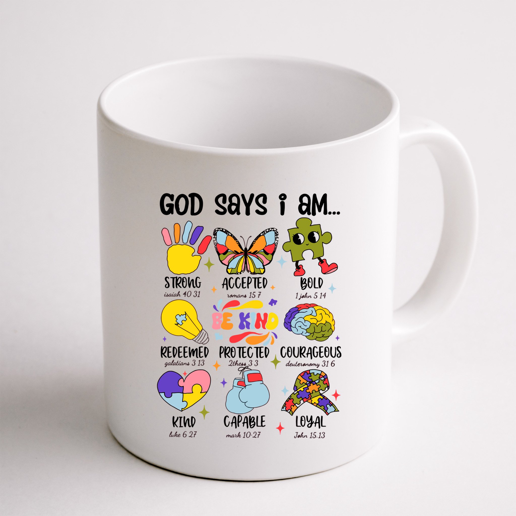 God Says I Am.. Christian Inspiration Retro Natural Infant Mug