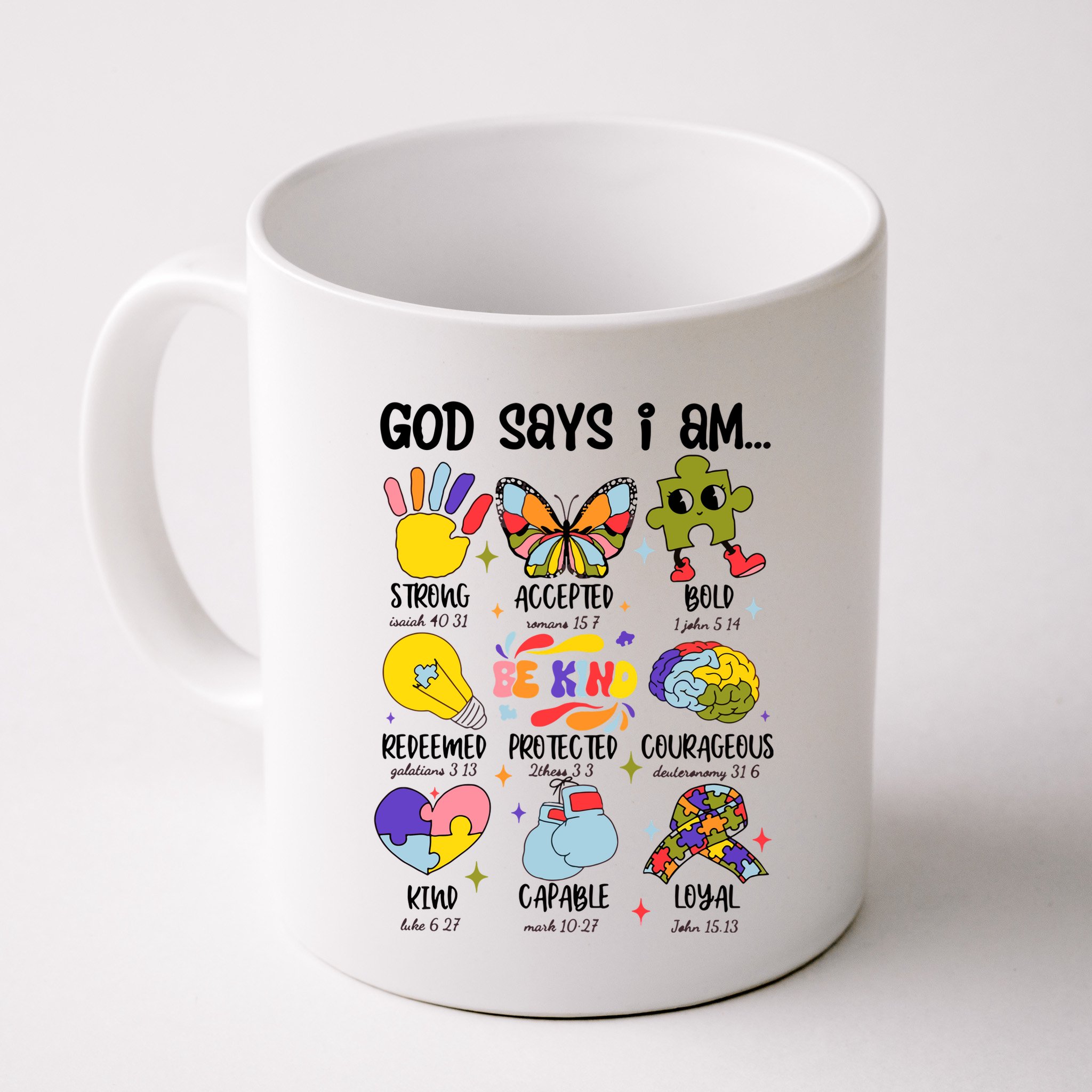 God Says I Am.. Christian Inspiration Retro Natural Infant Mug