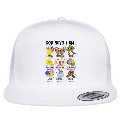 God Says I Am.. Christian Inspiration Retro Natural Infant Flatbill Hat