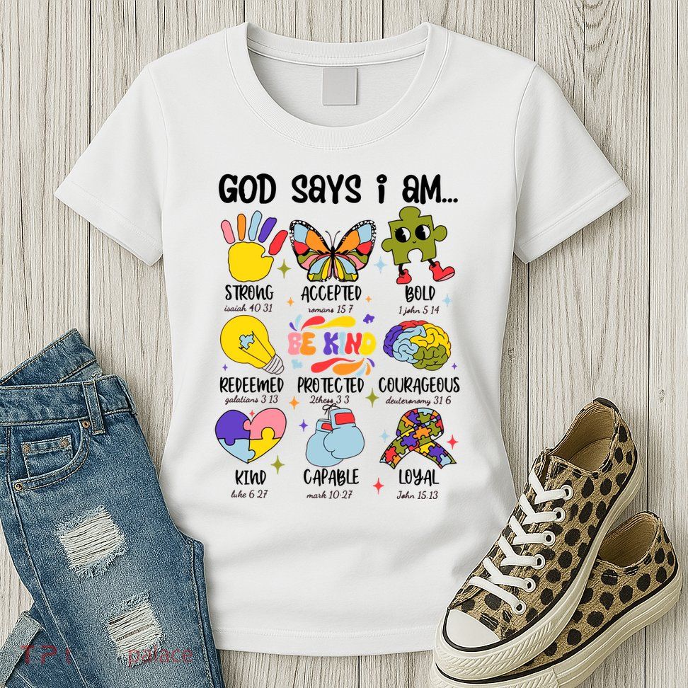 God Says I Am.. Christian Inspiration Retro Natural Infant Womens T-Shirt