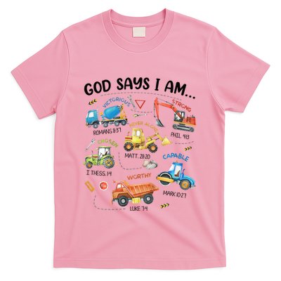 God Says I Am Construction Bible Verse Truck T-Shirt
