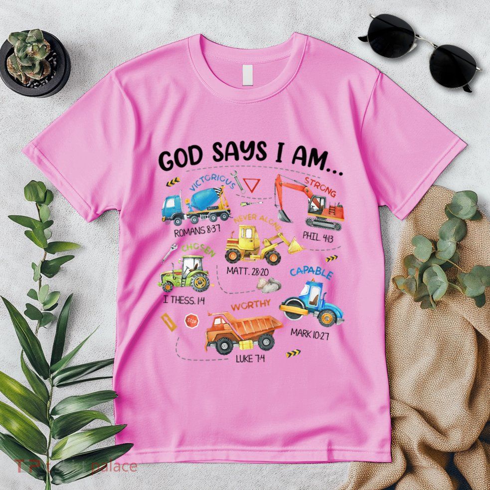 God Says I Am Construction Bible Verse Truck Premium T-Shirt