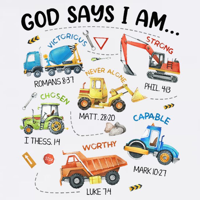God Says I Am Construction Bible Verse Truck Mug