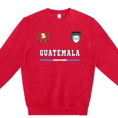 Guatemala Sportsoccer Jersey Flag Football Premium Crewneck Sweatshirt