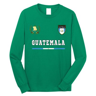 Guatemala Sportsoccer Jersey Flag Football Long Sleeve Shirt