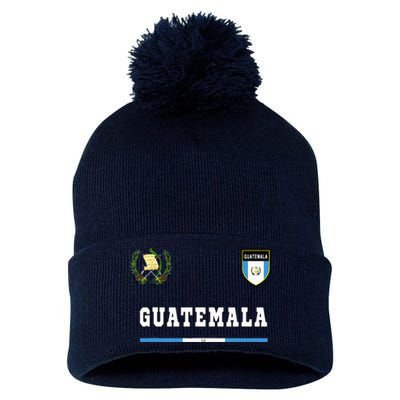 Guatemala Sportsoccer Jersey Flag Football Pom Pom 12in Knit Beanie