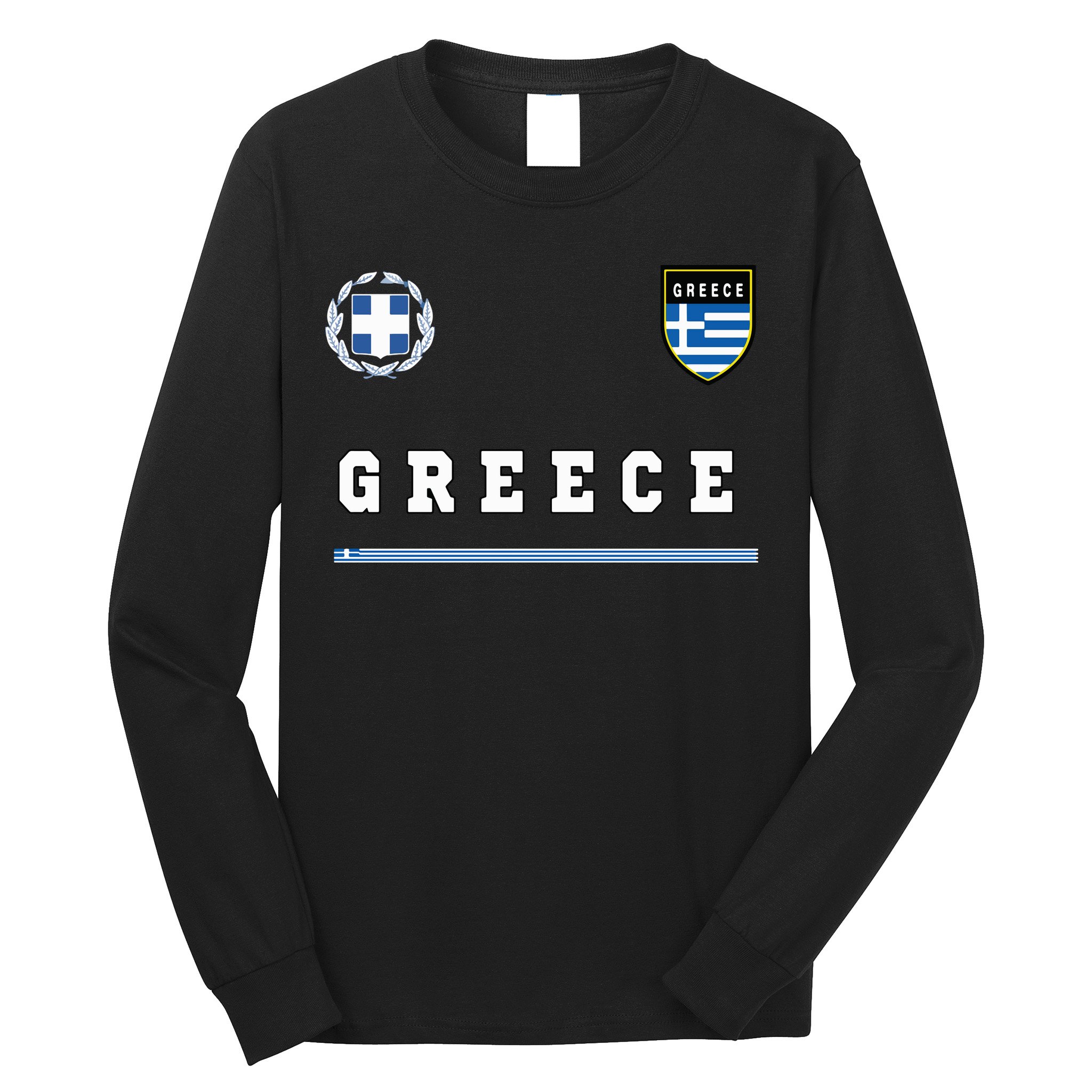 Greece Sportssoccer Jersey Flag Football Greek Long Sleeve Shirt