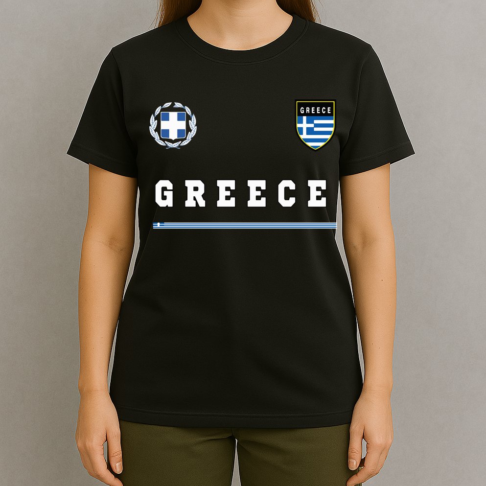 Greece Sportssoccer Jersey Flag Football Greek T-Shirt