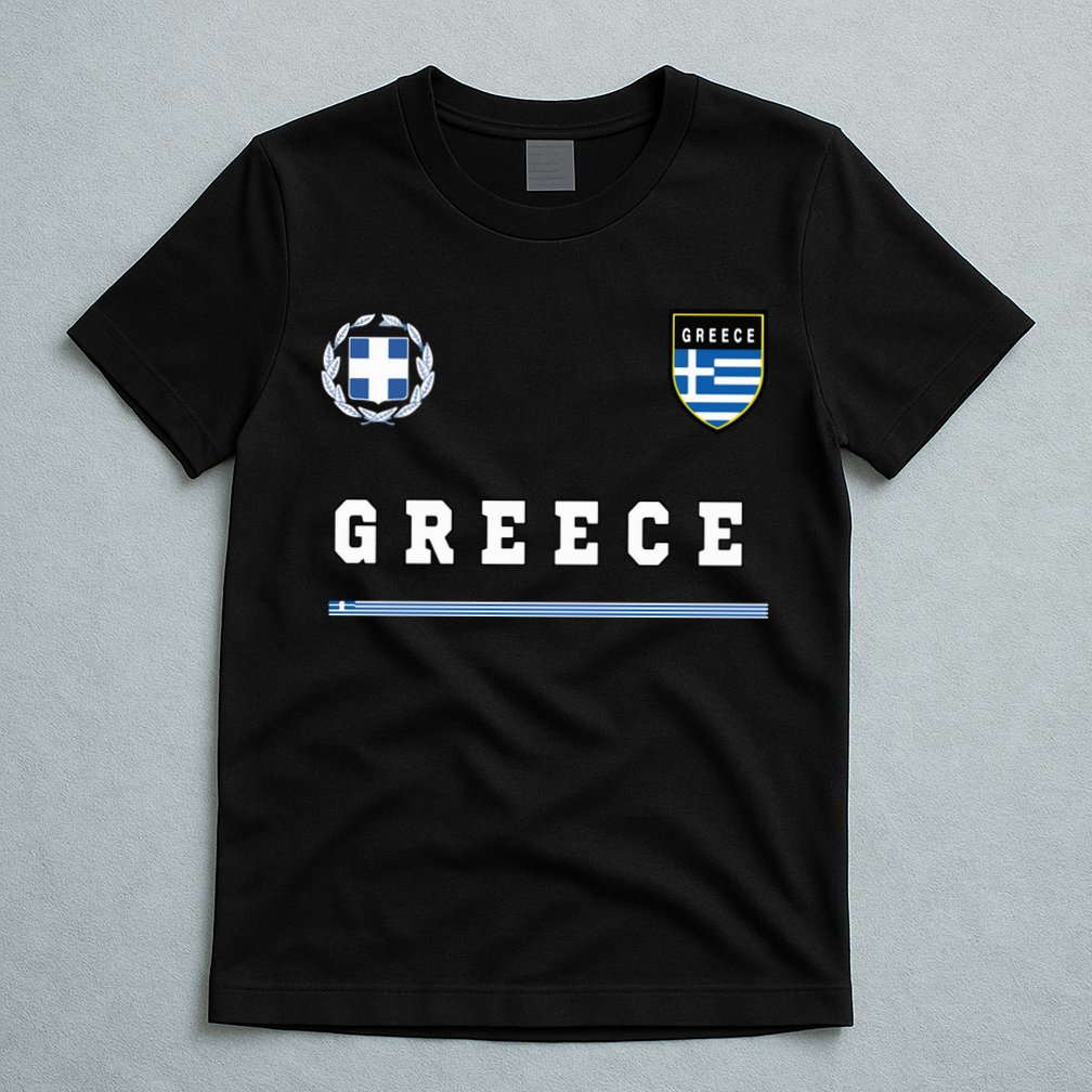 Greece Sportssoccer Jersey Flag Football Greek T-Shirt