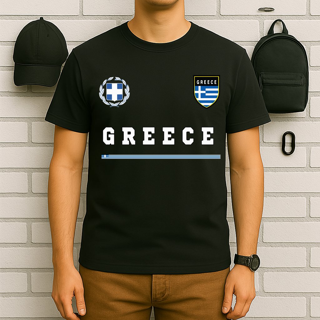 Greece Sportssoccer Jersey Flag Football Greek T-Shirt