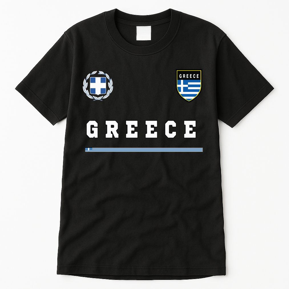 Greece Sportssoccer Jersey Flag Football Greek Tall T-Shirt