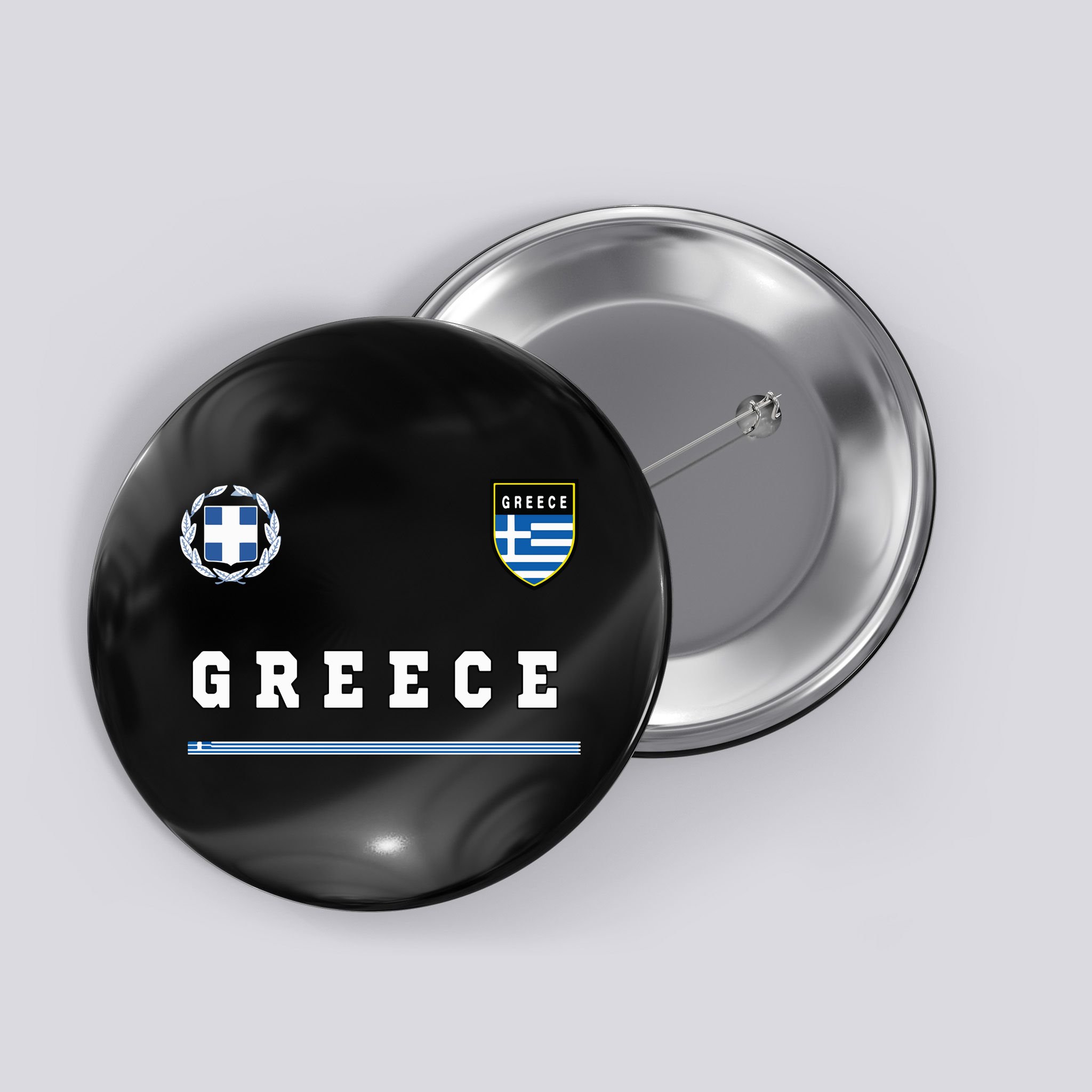 Greece Sportssoccer Jersey Flag Football Greek Button