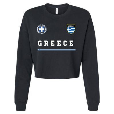 Greece Sportssoccer Jersey Flag Football Greek Cropped Pullover Crew