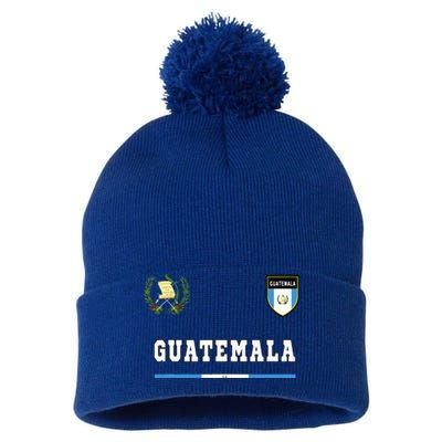 Guatemala Sportsoccer Jersey Flag Football Pom Pom 12in Knit Beanie