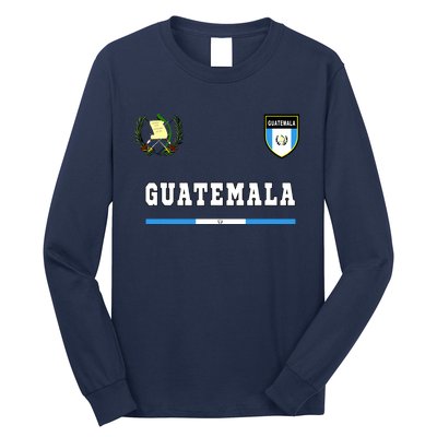 Guatemala Sportsoccer Jersey Flag Football Long Sleeve Shirt