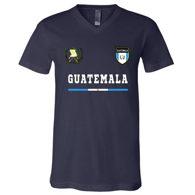 Guatemala Sportsoccer Jersey Flag Football V-Neck T-Shirt