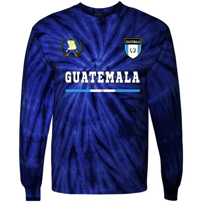 Guatemala Sportsoccer Jersey Flag Football Tie-Dye Long Sleeve Shirt