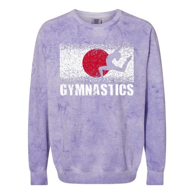 Gymnastics Sport Japan Flag Japanese Acrobatic Gymnast Colorblast Crewneck Sweatshirt