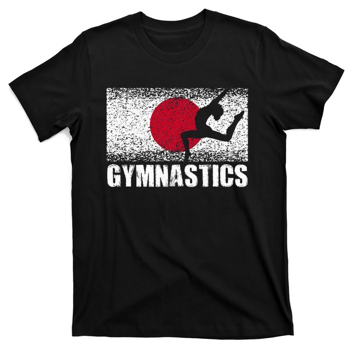 Gymnastics Sport Japan Flag Japanese Acrobatic Gymnast T-Shirt