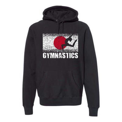 Gymnastics Sport Japan Flag Japanese Acrobatic Gymnast Premium Hoodie