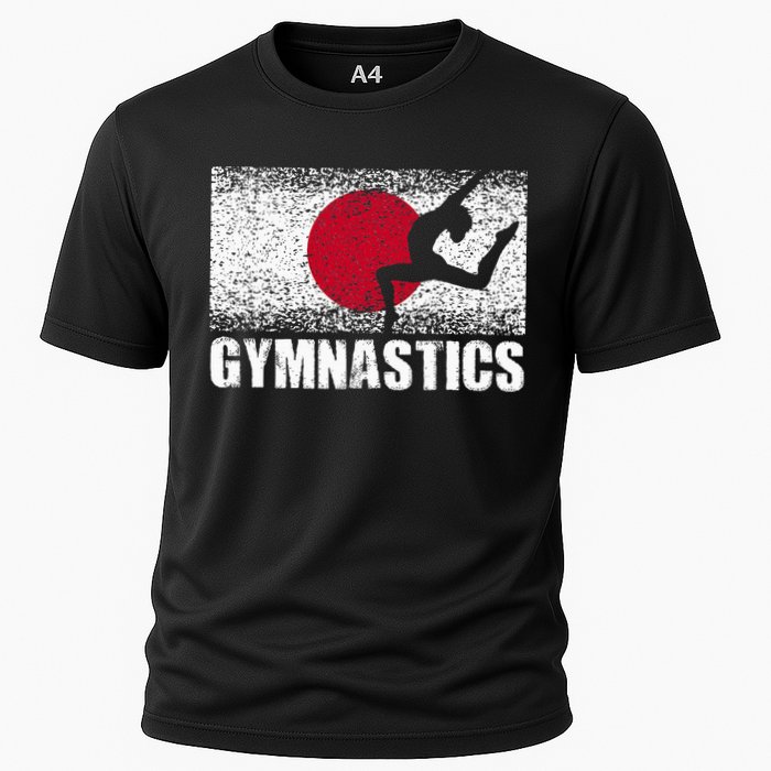 Gymnastics Sport Japan Flag Japanese Acrobatic Gymnast Cooling Performance Crew T-Shirt