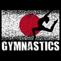 Gymnastics Sport Japan Flag Japanese Acrobatic Gymnast Cooling Performance Crew T-Shirt