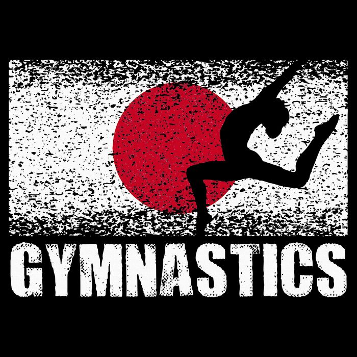 Gymnastics Sport Japan Flag Japanese Acrobatic Gymnast Cooling Performance Crew T-Shirt