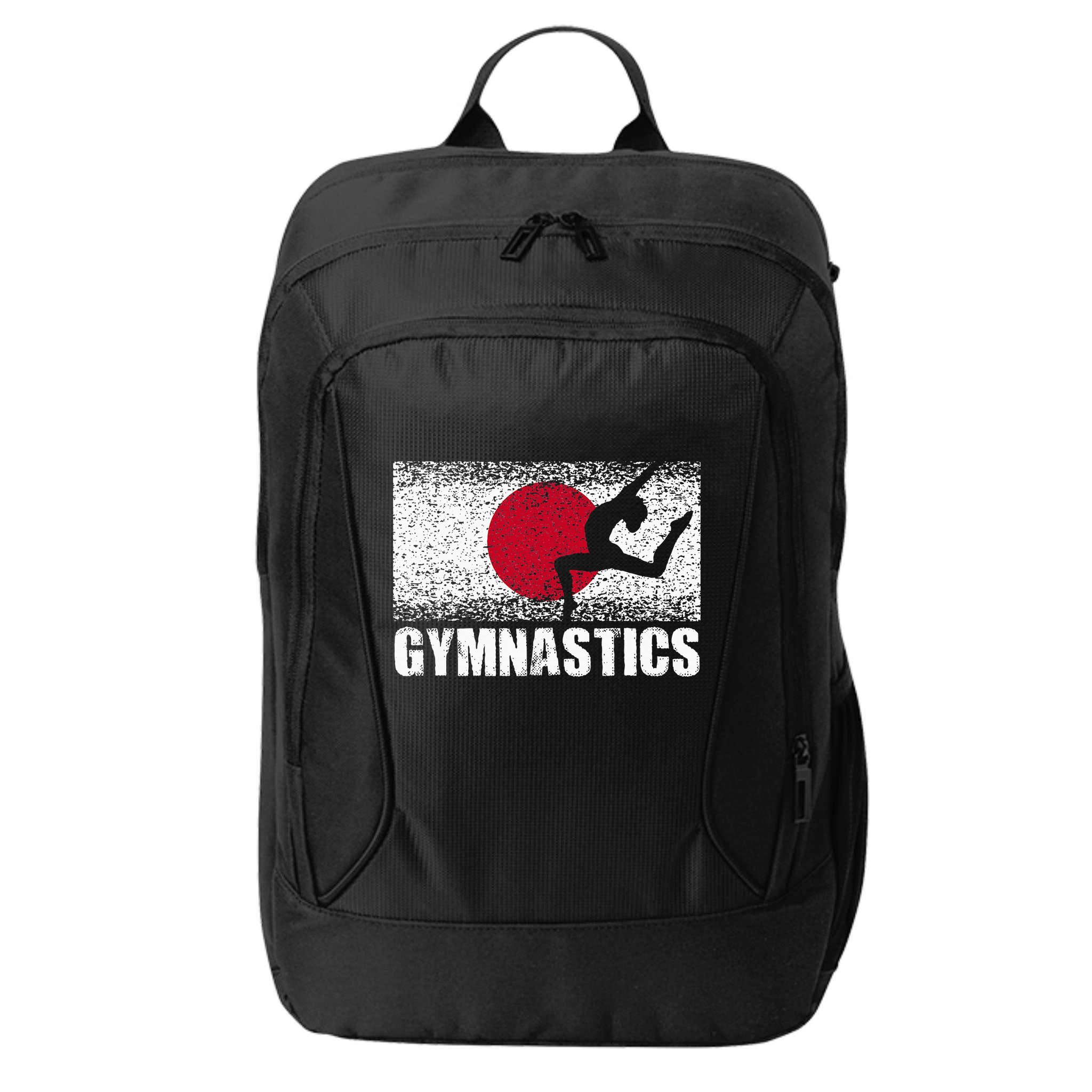 Gymnastics Sport Japan Flag Japanese Acrobatic Gymnast City Backpack