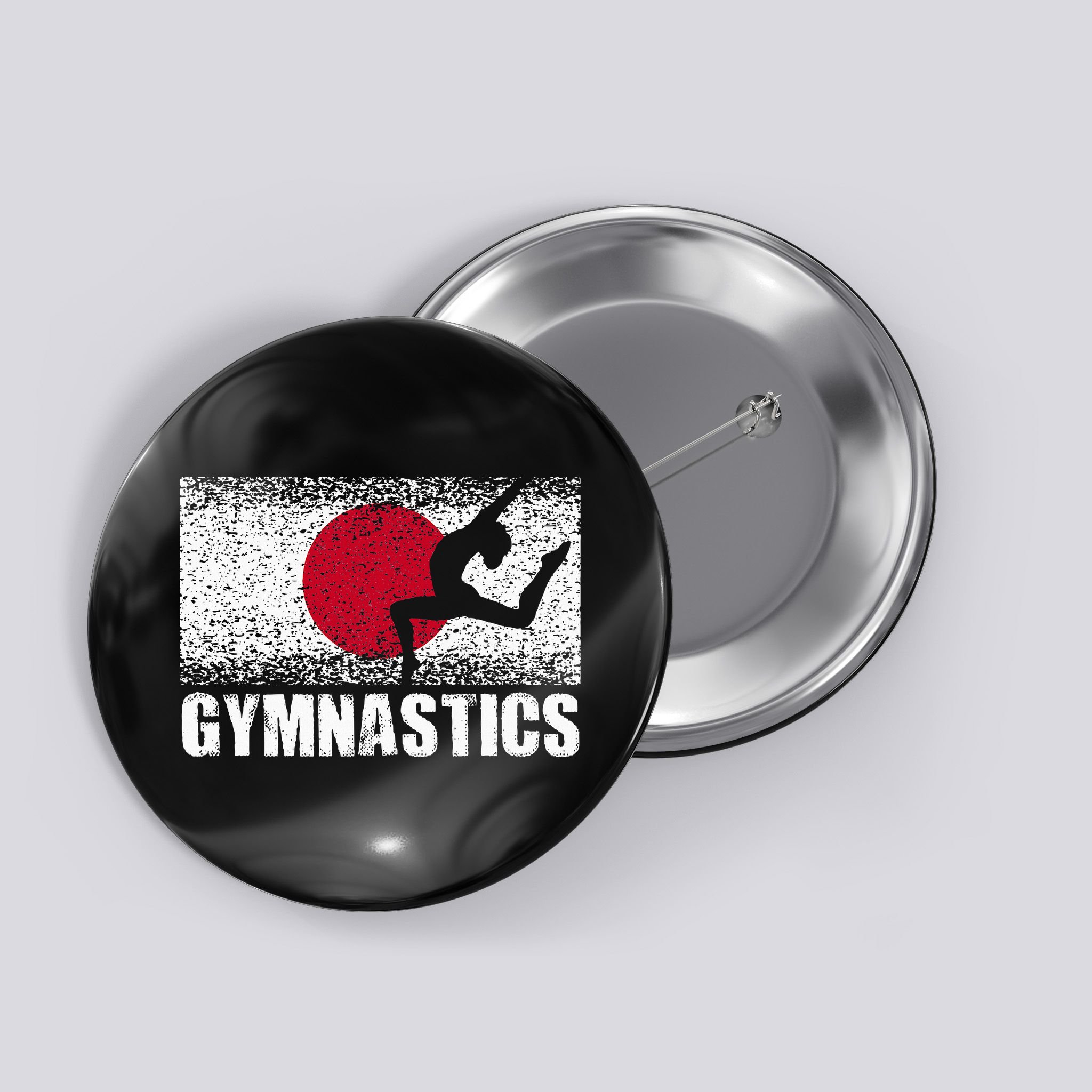 Gymnastics Sport Japan Flag Japanese Acrobatic Gymnast Button