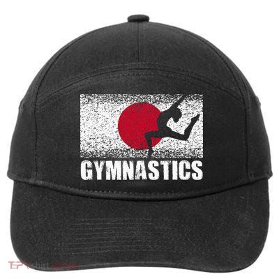 Gymnastics Sport Japan Flag Japanese Acrobatic Gymnast 7-Panel Snapback Hat