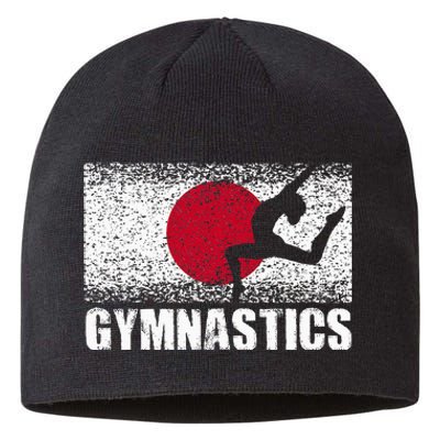 Gymnastics Sport Japan Flag Japanese Acrobatic Gymnast Sustainable Beanie