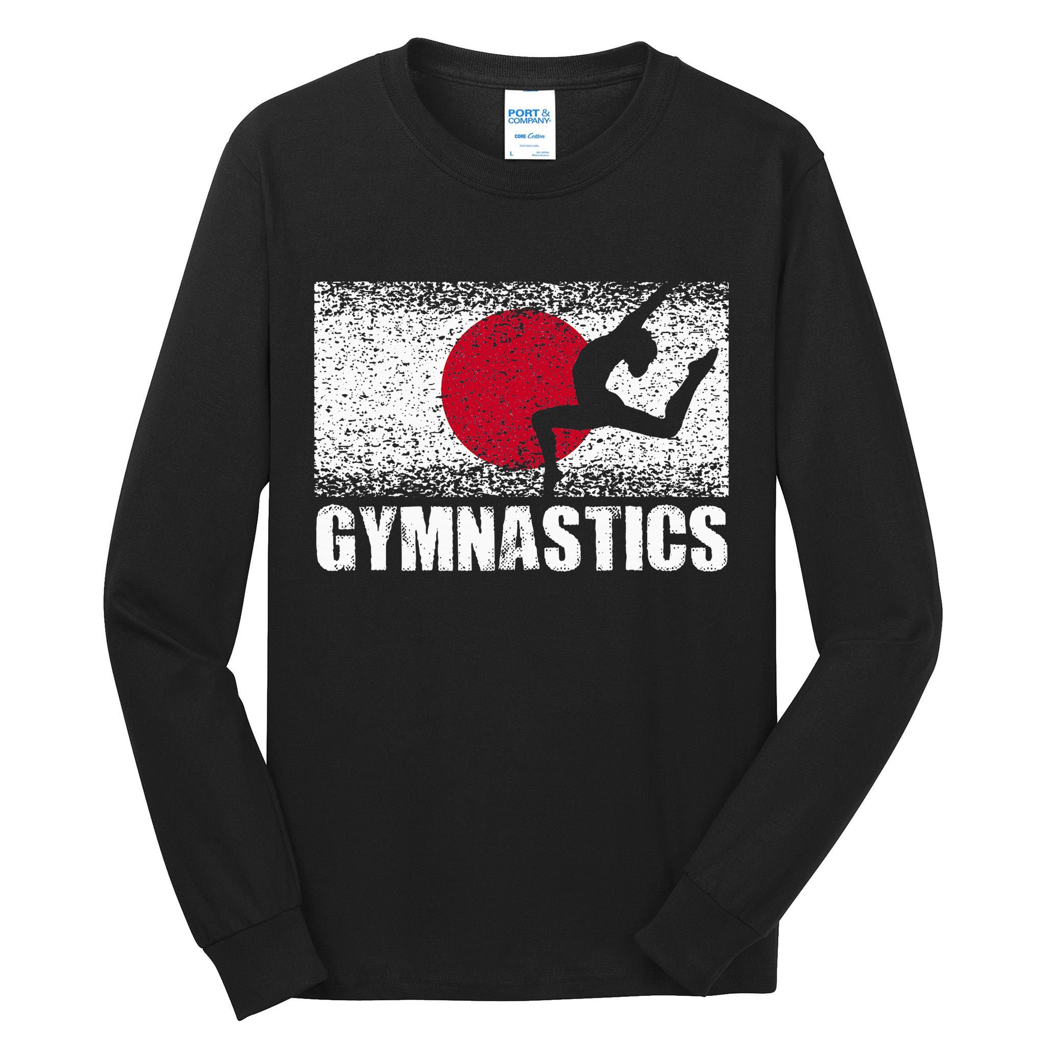Gymnastics Sport Japan Flag Japanese Acrobatic Gymnast Tall Long Sleeve T-Shirt