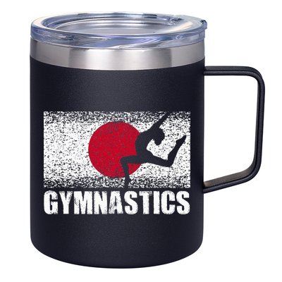 Gymnastics Sport Japan Flag Japanese Acrobatic Gymnast 12oz Stainless Steel Coffee Mug