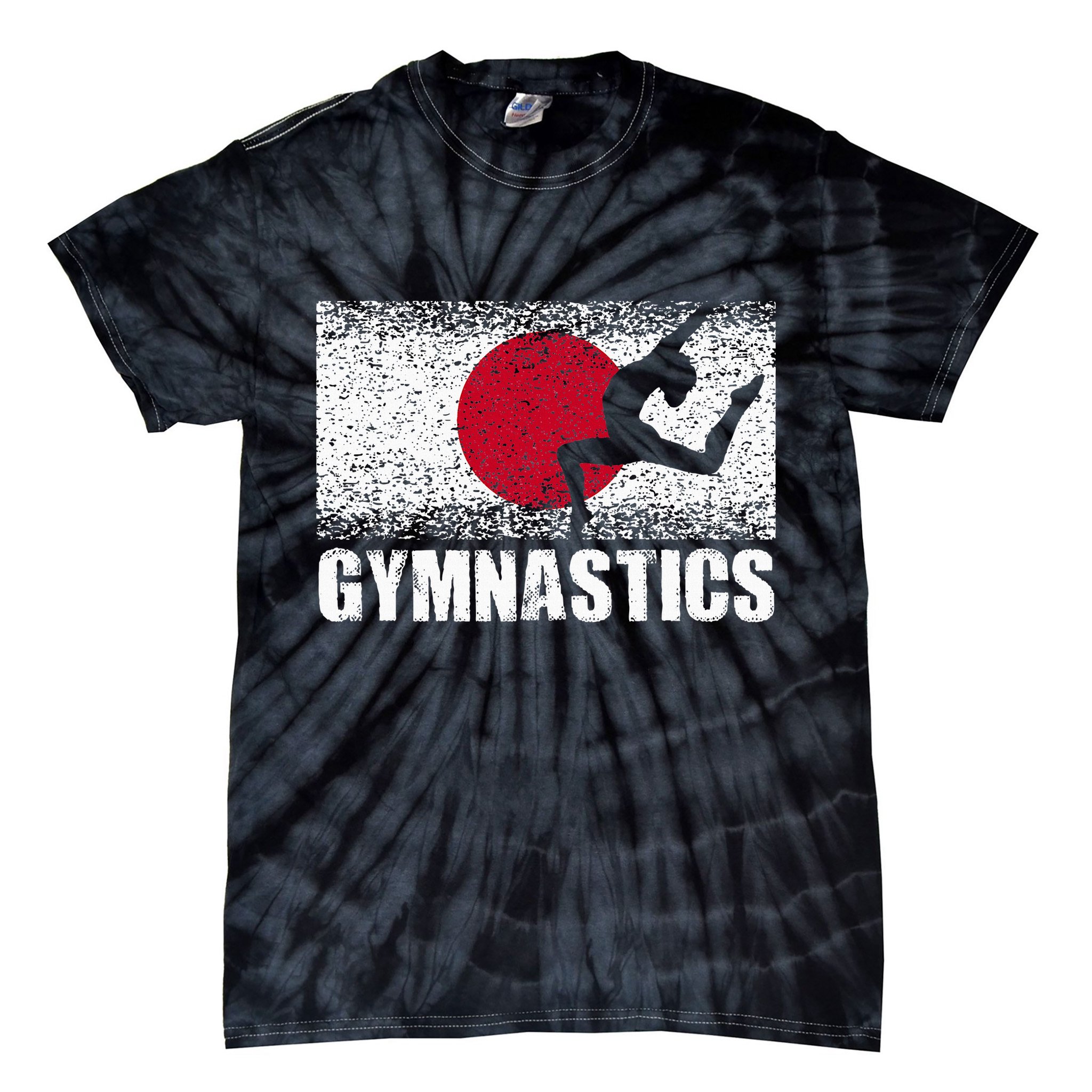 Gymnastics Sport Japan Flag Japanese Acrobatic Gymnast Tie-Dye T-Shirt