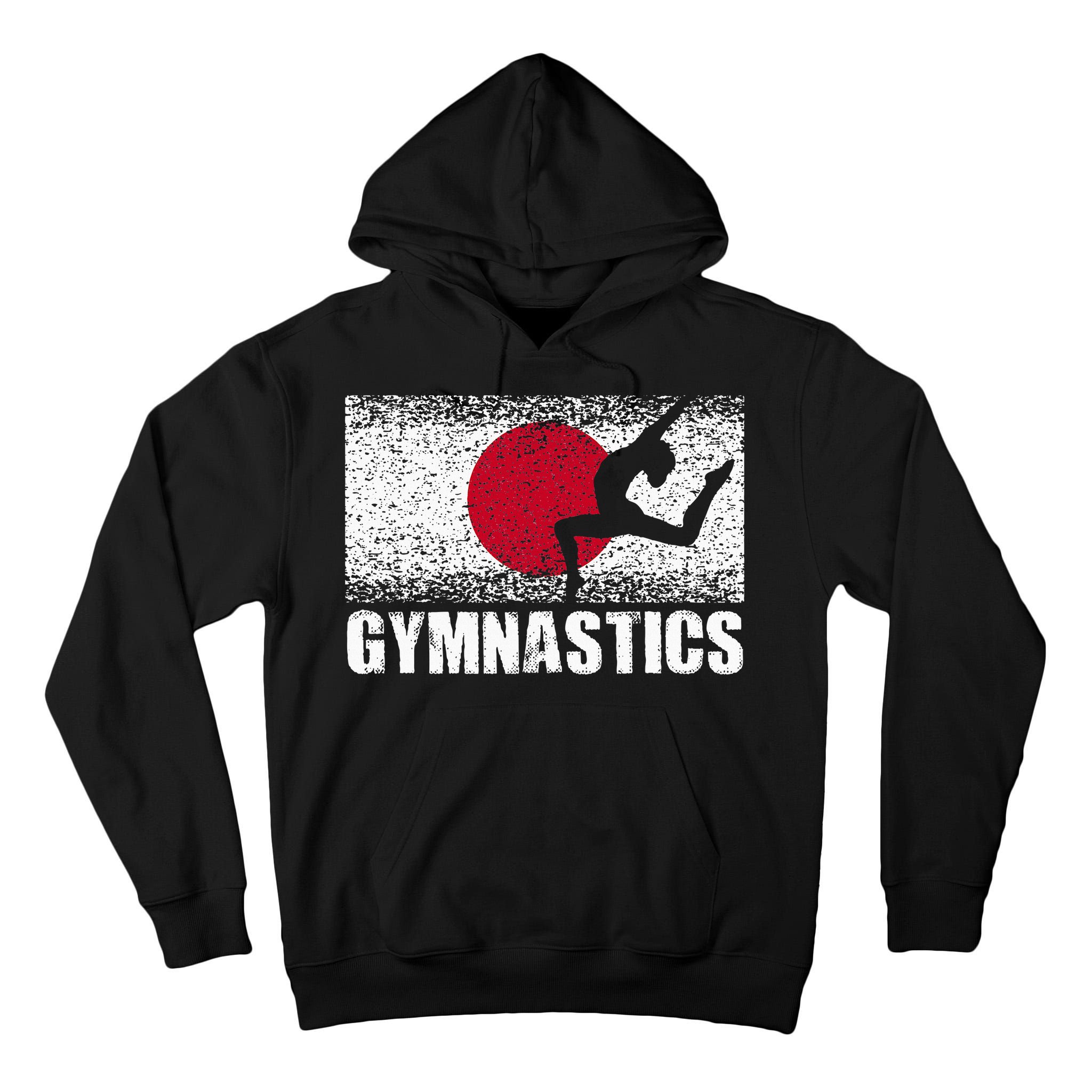 Gymnastics Sport Japan Flag Japanese Acrobatic Gymnast Tall Hoodie