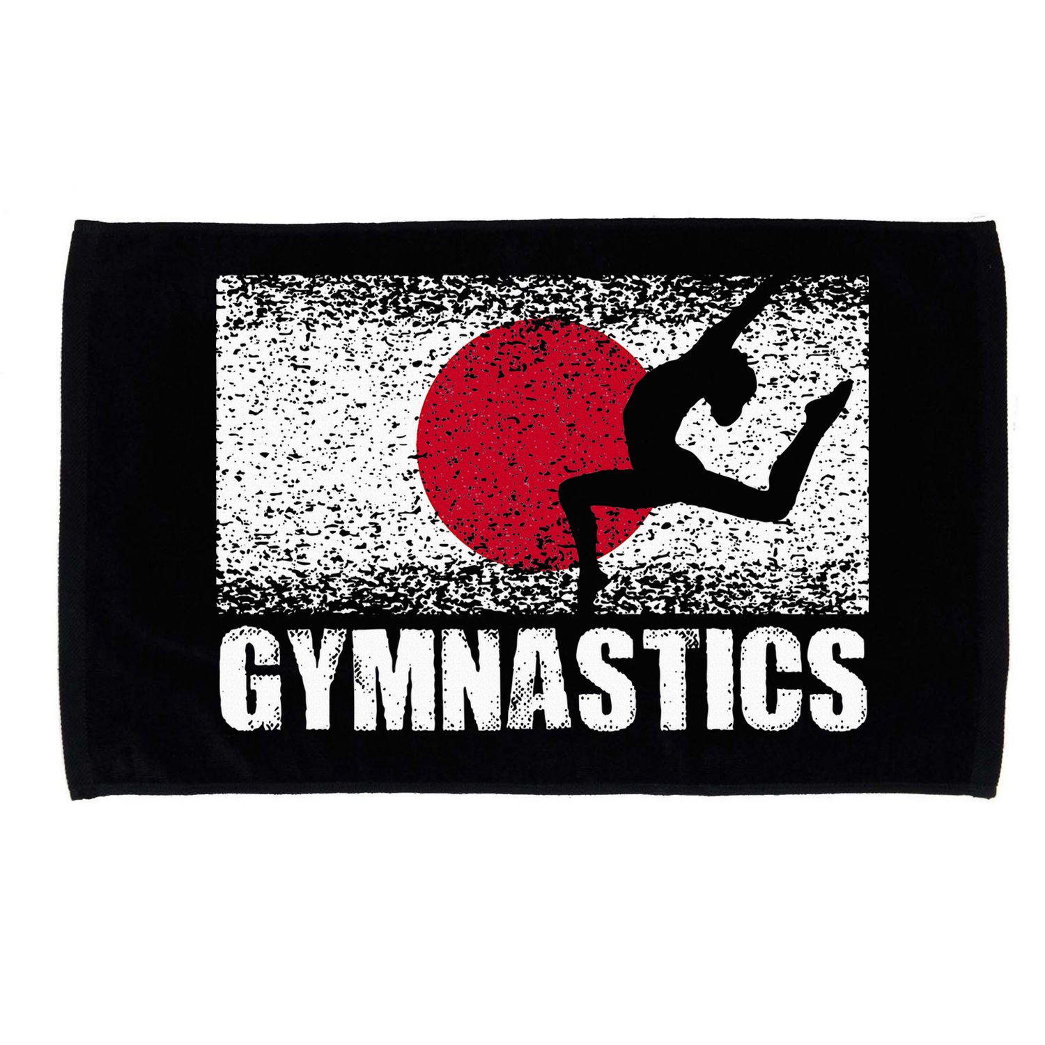 Gymnastics Sport Japan Flag Japanese Acrobatic Gymnast Microfiber Hand Towel