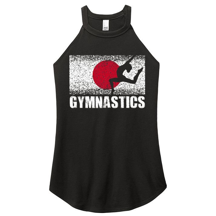 Gymnastics Sport Japan Flag Japanese Acrobatic Gymnast Women's Perfect Tri Rocker Tank